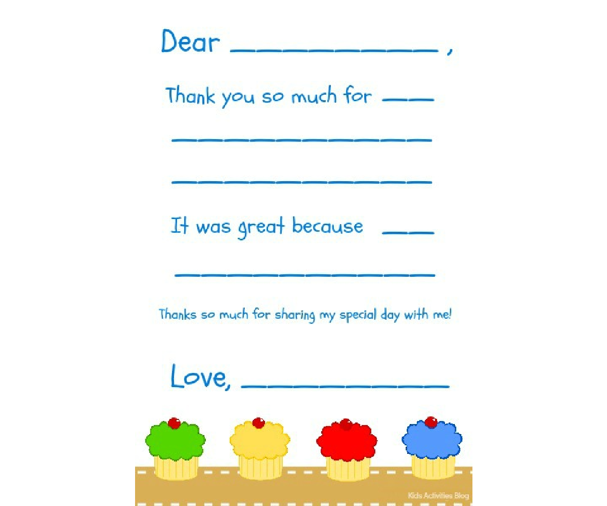 free printable fill in the blank thank you note | kids activities blog